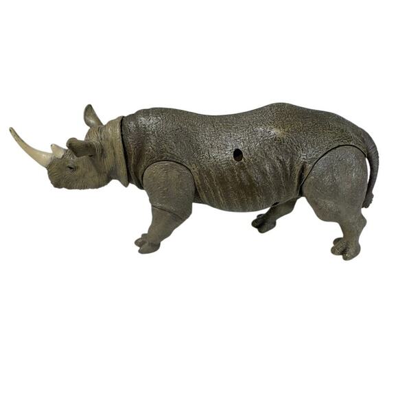 FUNSHOWCASE African Jungle Animals Toy Rhinoceros Figure Realistic Miniature - Picture 2 of 5